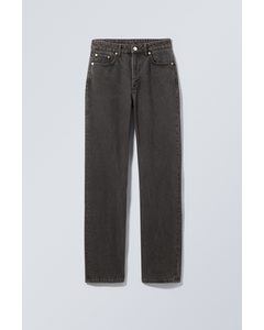 Voyage Jeans mit hohem Bund und geradem Bein Vintage-Schwarz