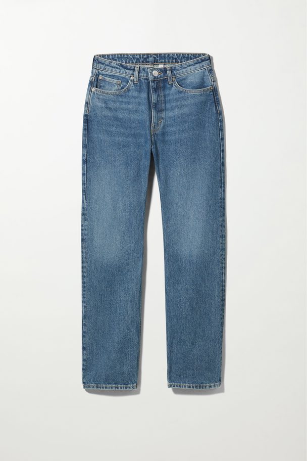 Weekday Voyage High Straight Jeans Sea Blue