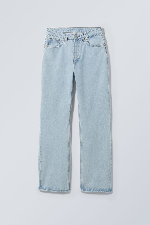 Weekday Jeans Voyage mit hoher Taille und geradem Schnitt Prächtiges Blau