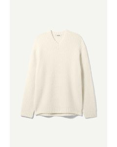 Cohen V-neck Sweater White