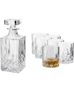 Vide Whiskey Karaff 0,75 L  6 St Glas 22 Cl