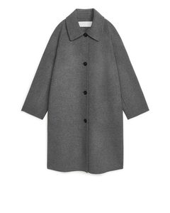 Oversized Double-face Wool Coat Grey