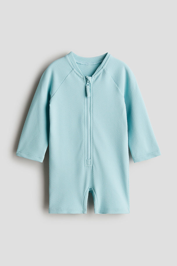 H&M Upf 50 Surf Suit Light Turquoise