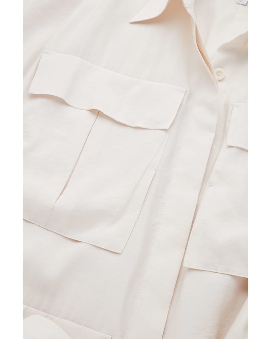 COS Belted Utility Dress Off-white