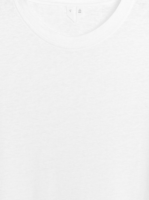 ARKET Oversized-T-Shirt aus Leinenmischung Weiß