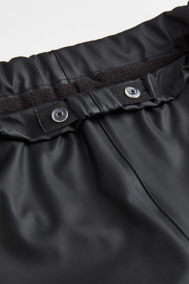 H&M Fleece-lined Rain Trousers Black