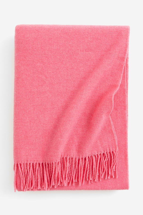 H&M HOME Wool-blend Blanket Pink