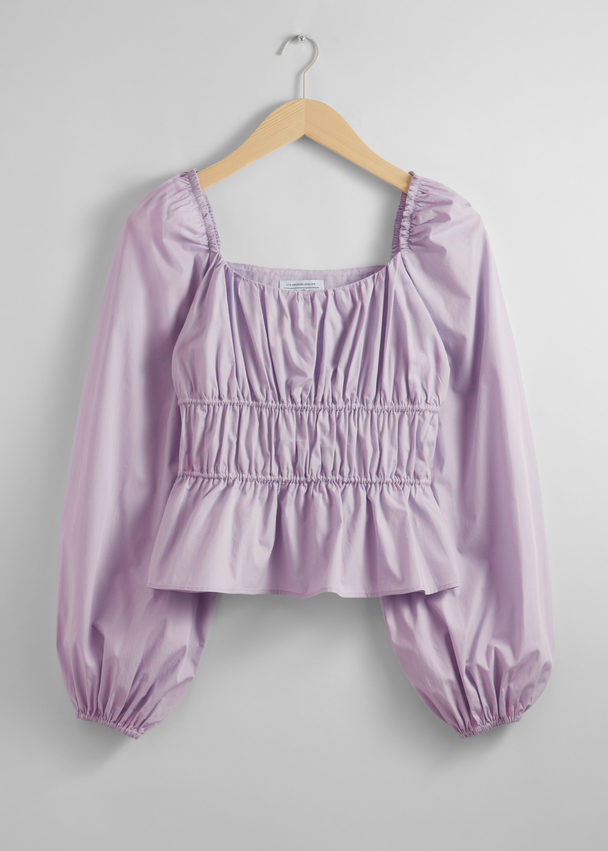 & Other Stories Gerimpelde Blouse Lila
