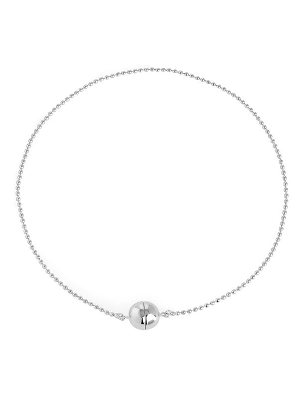 ARKET Silver-plated Ball Chain Necklace Silver