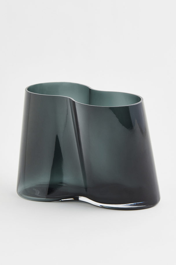 H&M HOME Glass Vase Dark Grey