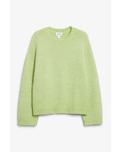 Chunky Knit Oversized Sweater Light Green