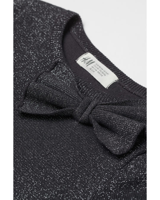 H&M Glittery Dress Dark Grey