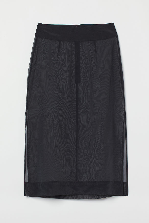 H&M Chiffon Skirt Dark Blue