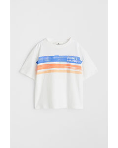 Oversized T-shirt Wit/erling's Surf Store