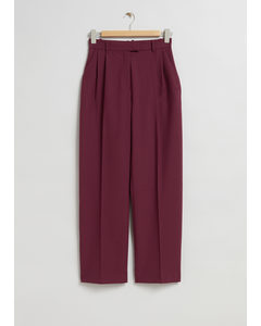 Relaxed Tailored Trousers Plum