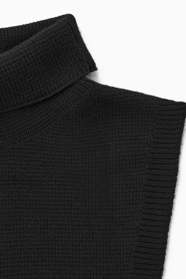 COS Wool Rollneck Collar Black