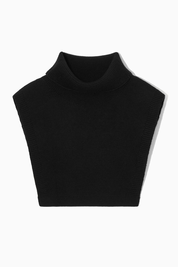 COS Wool Rollneck Collar Black