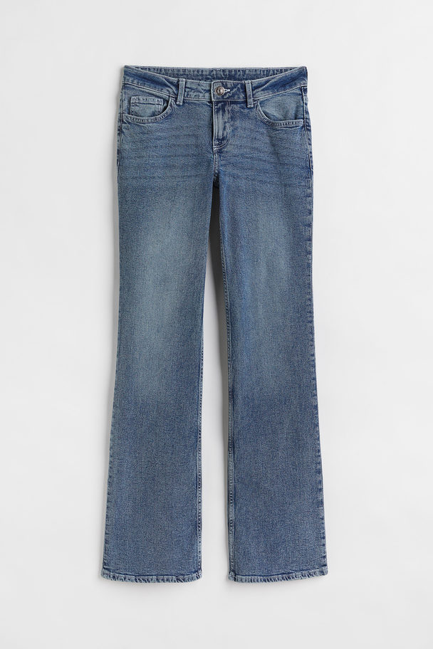 H&M Flare Low Jeans Blau