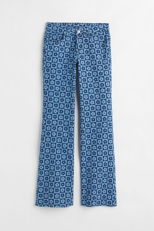 H&M Flare Low Jeans Denimblå