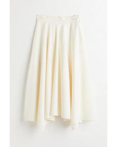 Midi-nederdel Hvid