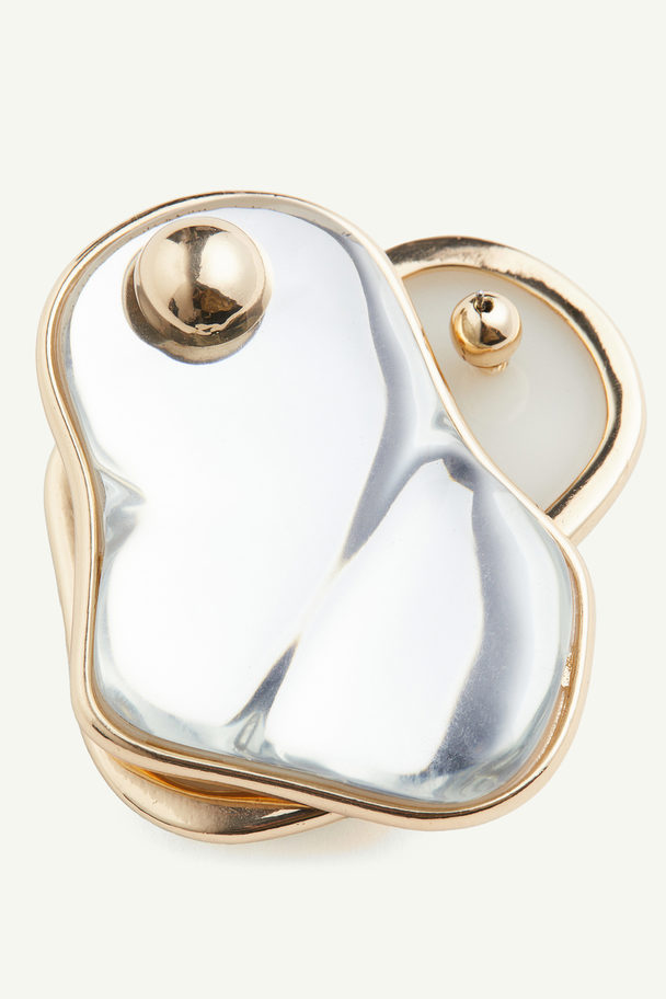 H&M Asymmetriska Studs Silver/guld