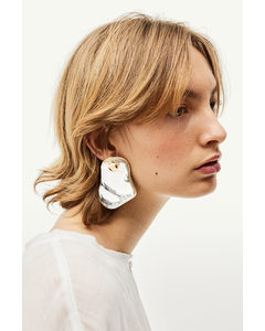Asymmetric Stud Earrings Silver-coloured/gold-coloured