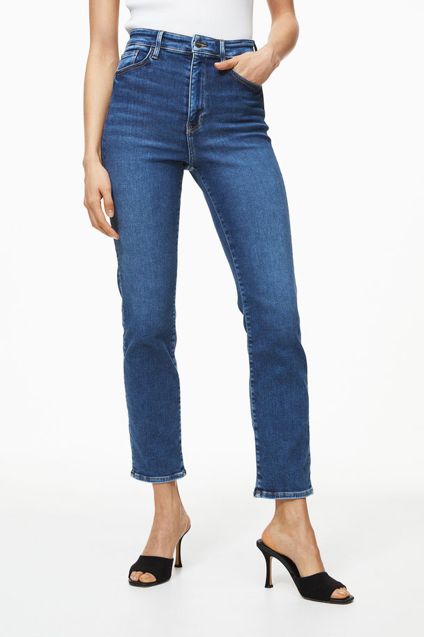 H&M True To You Slim High Jeans Denimblau