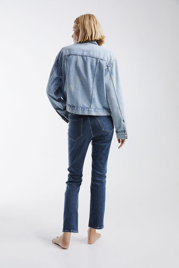 H&M True To You Slim High Jeans Denimblå