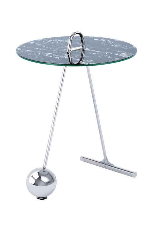 360Living SideTable Pendulum 525 silver / black