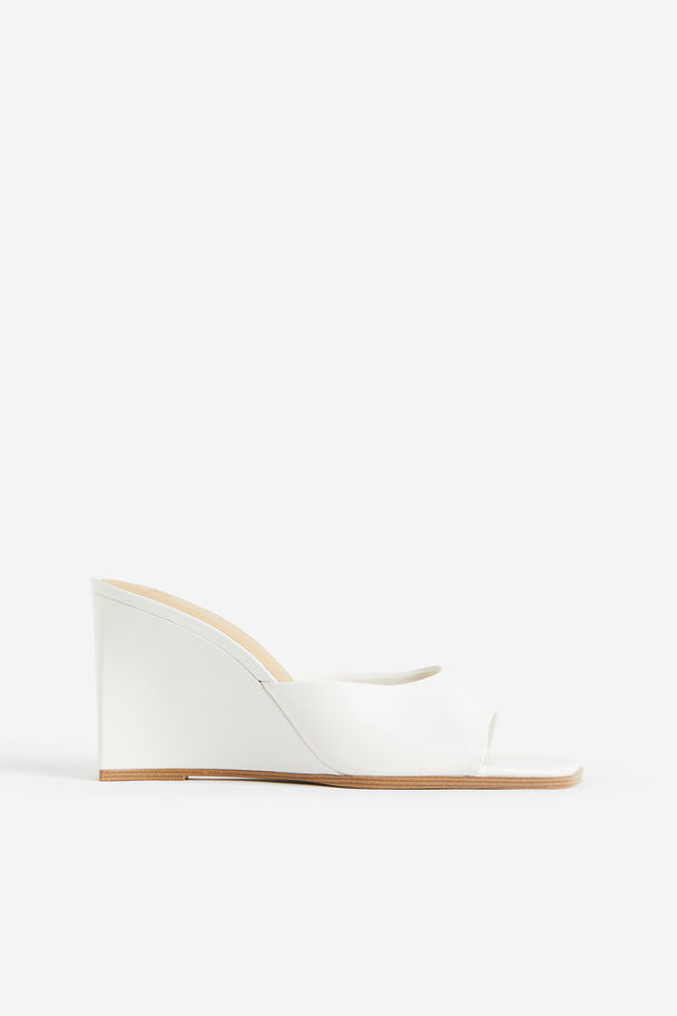 H&M Wedge-heeled Mules White