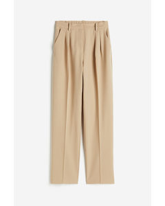 Tapered Trousers Beige