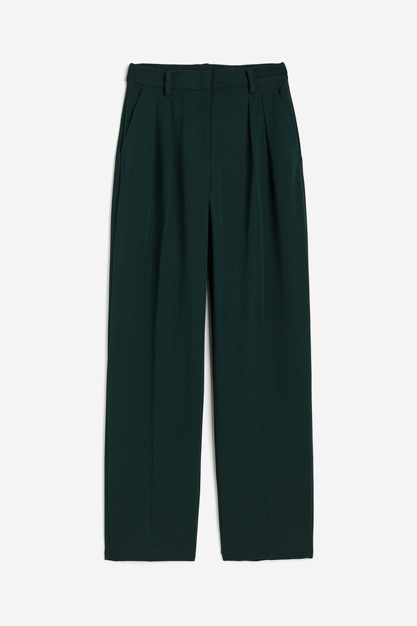 H&M Avsmalnende Bukse Mørk Grønn