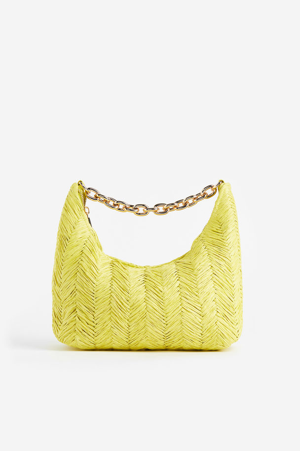 H&M Handtasche aus Bast Gelb