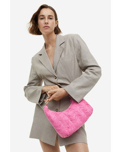 Straw Shoulder Bag Pink