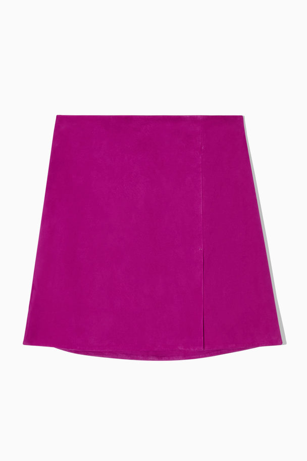 COS A-line Suede Skirt Purple