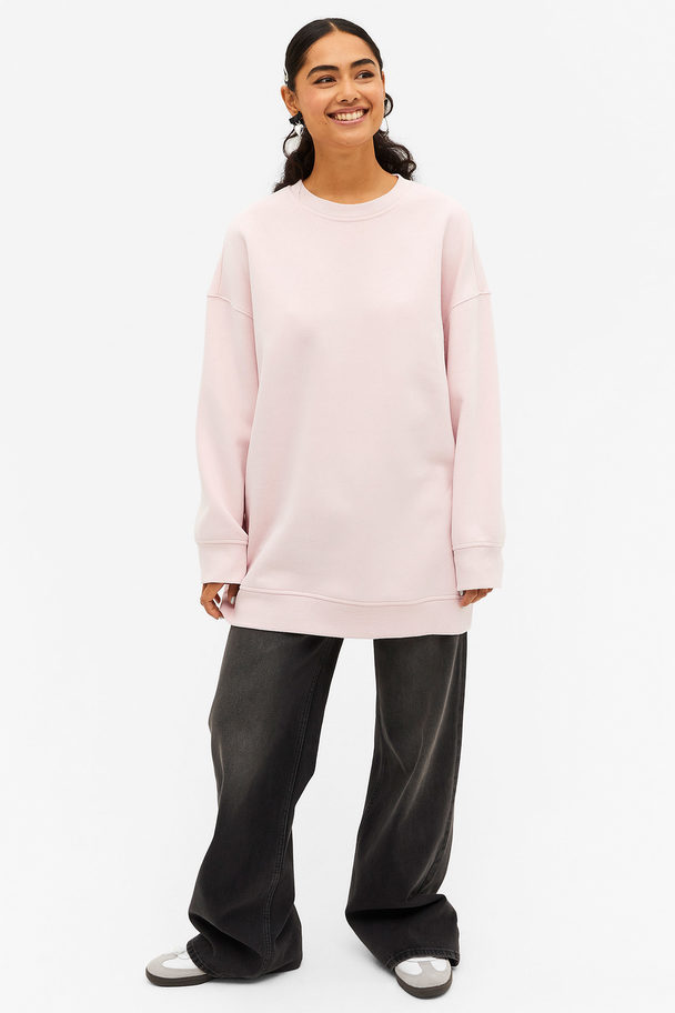 Monki Oversized Crewneck Sweater Light Pink