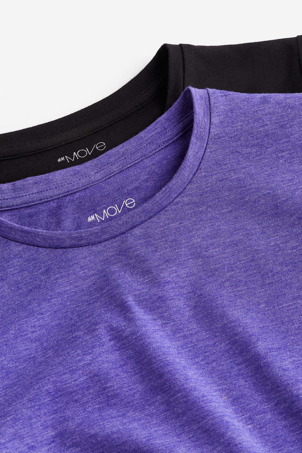 2-pack Drymove™ Sports T-shirts Purple Marl/black Multicolour