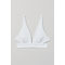 Wattiertes Triangel-Bikinitop Weiß