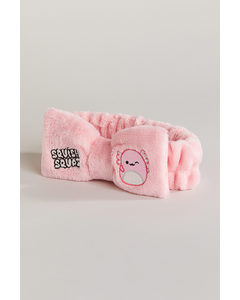 Bow-detail Pile Hairband Pink/squishmallows