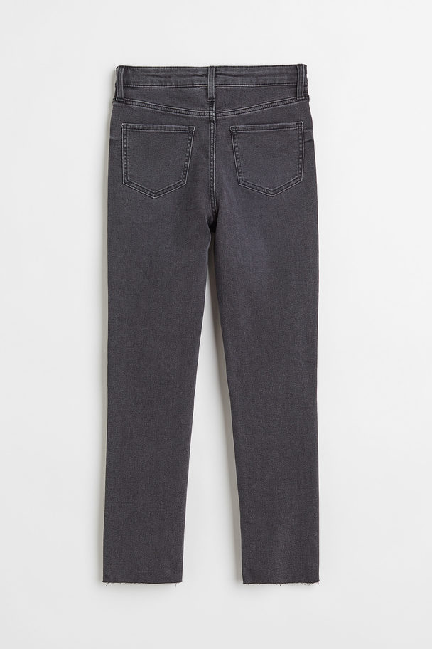H&M Superstretch Skinny Fit High Ankle Jeans Zwart/washed Out