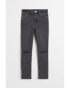 Superstretch Skinny Fit High Ankle Jeans Sort/washed Out