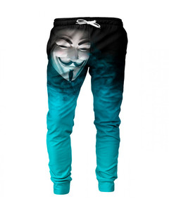 Mr. Gugu & Miss Go Anonymous Face Unisex Sweatpants Mysterious Cyan