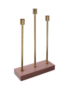Candleholder Art Deco 325 rose / gold
