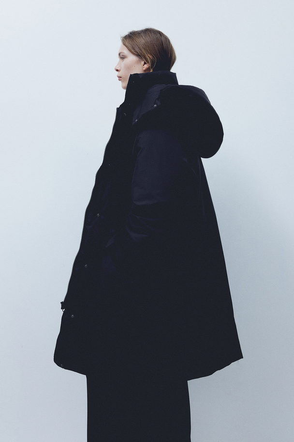 H&M Oversized Padded Coat Black