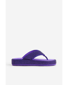 Flip-flops Med Tjock Sula Mörklila