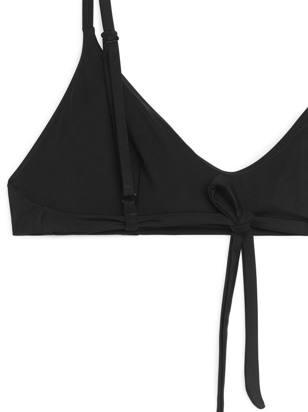 ARKET Bikini-Oberteil, am Rücken gebunden Schwarz