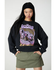Sweatshirt mit Print Dunkelgrau/The Doors