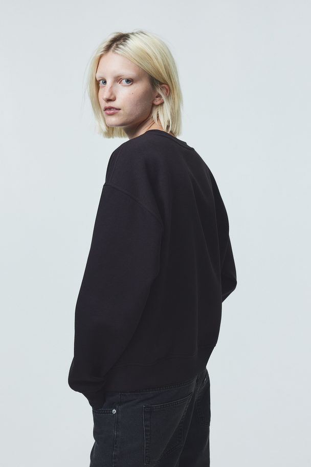 H&M Sweater Met Print Zwart/blondie
