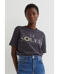 T-Shirt aus Baumwolle Dunkelgrau/Le Soleil