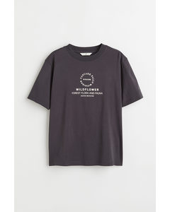 T-shirt I Bomuld Mørkegrå/cascade Falls